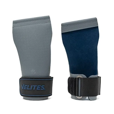 Image of Velites I Hand Grips Quad Ultra Chalk Free for Crosstraining or Gym Athletes Improve Your Results and Get Goals Size M Colour Grey.