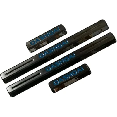 Image of KLHYWEN 4 Pcs Stainless Steel Car Scuff Plate for NIS san Qashqai J10 J11 J12 2016 2022 Door Sill Protector Anti Scratch Kick Plates Styling Decoration Accessories,Blue