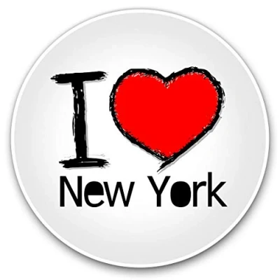 Image of Vinyl Stickers (Set of 2) 7.5cm I Love New York NYC America USA #7752