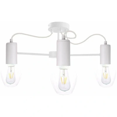 Image of Maya Multi Arm Semi Flush Ceiling Light White, 60cm, 3x E27