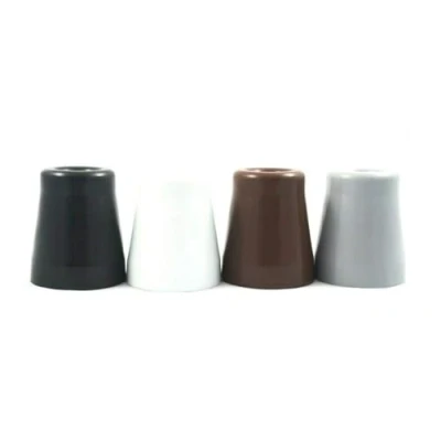 Image of 2 x Aesthetic Door Stop Bumpers with Fitting Screw Gate Stopper PVC Rubber Material 50mm 60mm Size (Brown)
