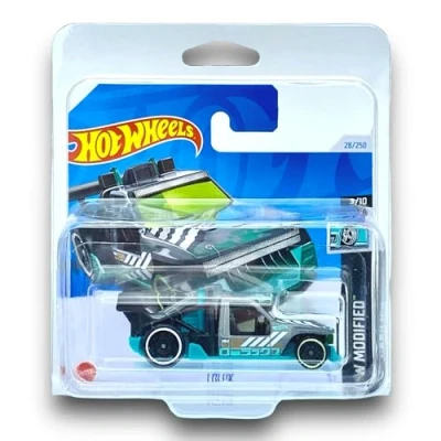 Image of Hot Wheels Lolux (Silver, Teal &amp; Black) 3/10 HW Modified 2024 28/250 (Short Card) COMES IN A KLAS CAR KEEPER SHORT CARD PROTECTOR CASE HTB65