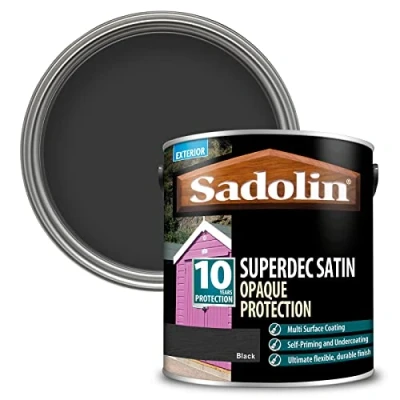 Image of Sadolin Superdec Opaque Wood Protection 2.5 litre Black Satin