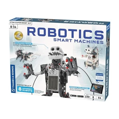Image of Thames &amp; Kosmos Robotics: Smart Machines, Kids and Teens Science Kit, Learning Resources for Engineering Physics, STEM Toys Experiments, Age 8 14+