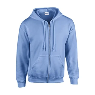 Image of Gildan Heavy Blend Adult Full Zip Hooded Sweatshirt, Carolina Blue, L