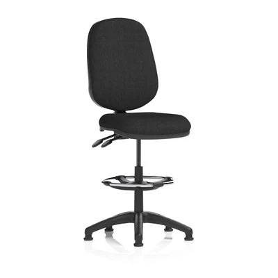 Image of Eclipse Plus II Lever Task Operator Chair Black Hi Rise Draughtsman