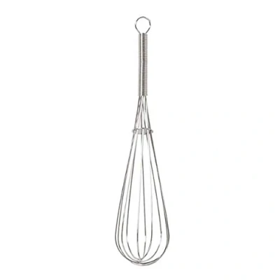 Image of Chef aid Balloon Whisk, Made with Stainlees Steel Wires and traditionally Shaped to Effortless Whisking, Stirring, Blending Beating, Measures 25.5cm / 8 inches
