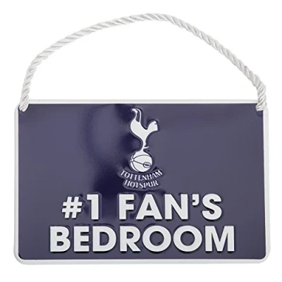 Image of NO.1 FAN BEDROOM SIGN Official Licensed Football Team Signs (Various Team&#039;s to Choose from!) (White, s)