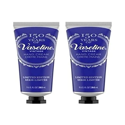 Image of VASELINE Vintage Hand Cream, Limited Edition, Pack of 2, 29.5ml, Lightly Scented, Pocket size