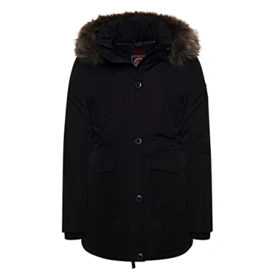Image of Superdry Women&#039;s Everest Parka, Jet Black, S