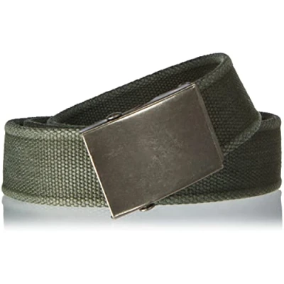 Image of Mil Tec Vintage Surplus Canvas Webbing TROUSER BELT (Olive Green)