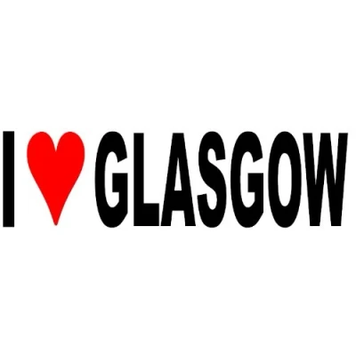 Image of I Love Glasgow Decal Sticker Vinyl Bumper Window