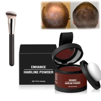 Image of Waverloo Magic Root Cover Up Blonde, Enhance Hairline Powder, Shadow Touch Powder Color, Water &amp; Sweat Resistant Instantly Conceals (04 Dark Auburn, 1PC)
