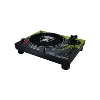 Image of Technics SL 1200M7PBG Lamborghini Edition Direct Drive Turntable System, Coreless Motor, 3 Speed Vinyl Player, Stylus Illuminator, Green