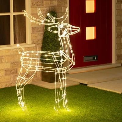 Image of Christmas Workshop 250 LED Light Up Reindeer 115cm Tall