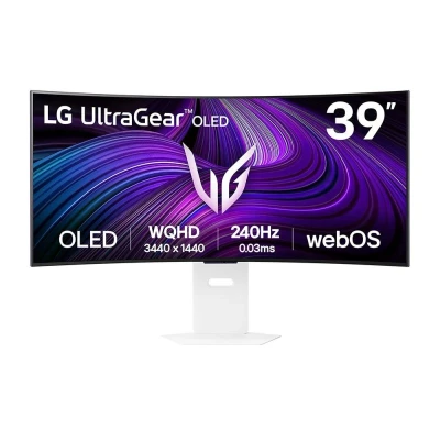 Image of LG UltraGear 39GX90SA W Quad HD 39&quot; Curved OLED Gaming Monitor White, White