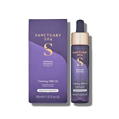 Image of Sanctuary Spa CBD Oil, Calming Multipurpose Oil For Pulse Points, Bath and Shower, Vegan Cruelty Free, 45 ml