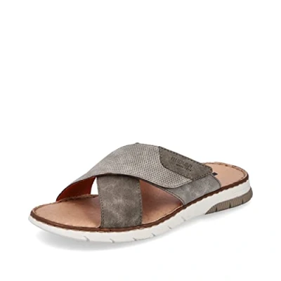Image of Rieker Men Clogs 25283, Men&#039;s Mules,Slipper,Slides,Sandal,Summer Shoe,Casual Shoe,Brown (Braun / 25),43 EU 9 UK