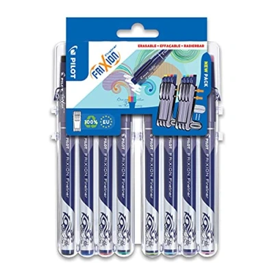 Image of PILOT FriXion Erasable Fineliner Set of 8 Assorted Colours Fine Tip