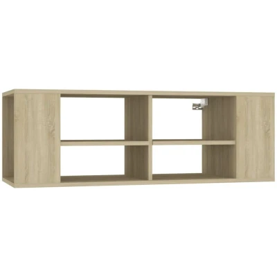 Image of vidaXL Wall Mounted TV Cabinet Sonoma Oak 102x35x35 cm Engineered Wood