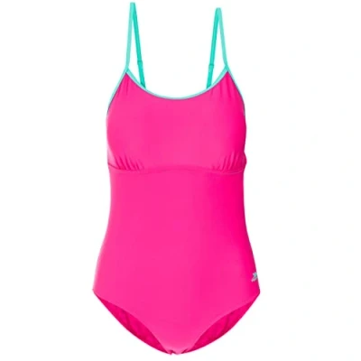Image of Trespass Women Lotty Bathing Suit/ Swimsuit with Removable Pads for Ladies/ Women/ Adults Pool/ Beach/ Holiday/ Diving/ Swimming Pink Lady, M