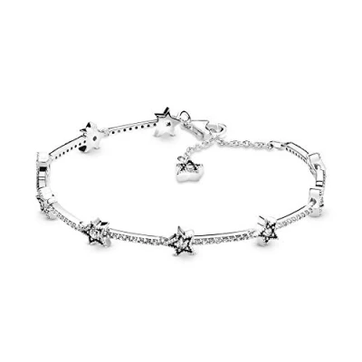 Image of Pandora Passions Celestial Stars sterling silver bracelet with clear cubic zirconia, 20