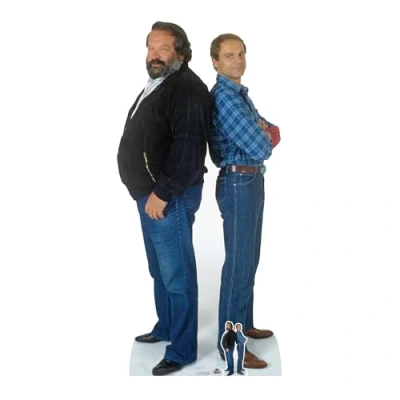 Image of Star Cutouts CS797 Spencer (Carlo Pedersoli) Terence Hill (Mario Girotti) Double Lifesize Cardboard Cutout for Fans, Parties and Events, Bud Terrence