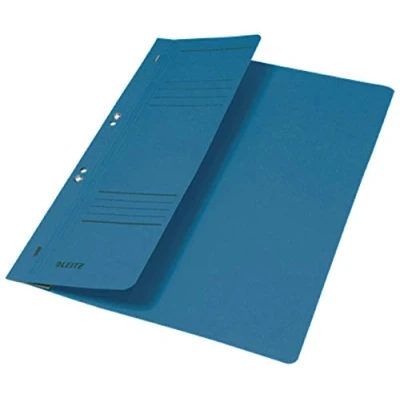 Image of Esselte Leitz Eyelet stapler, 1/2 front cover, A4, kfm. Stitching, manila board, blue, 37400035, 1 piece