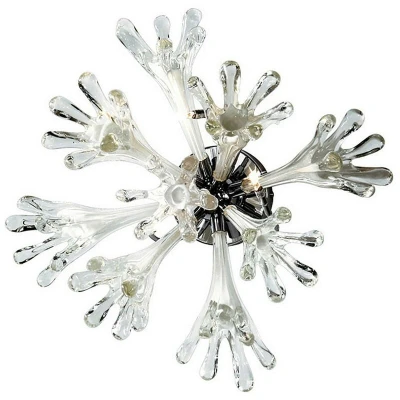 Image of Love Ceiling/Wall Lamp 6 Light G4 Polished Chrome/White Glass, NOT LED/CFL Compatible