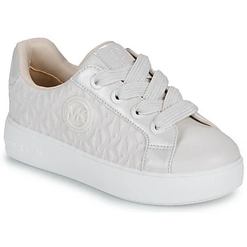 Image of Michael Kors Kids Jordana Audrey Trainers for kids, Size: 10.5K, Vanilla Imitation leather/ textile
