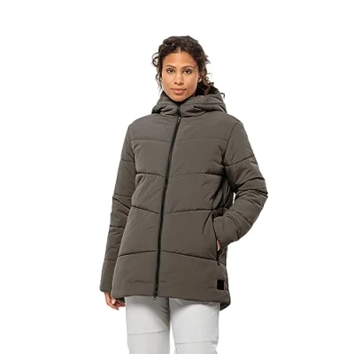 Image of Jack Wolfskin Women&#039;s Karolinger Long JKT W Jacket, Cold Coffee, S