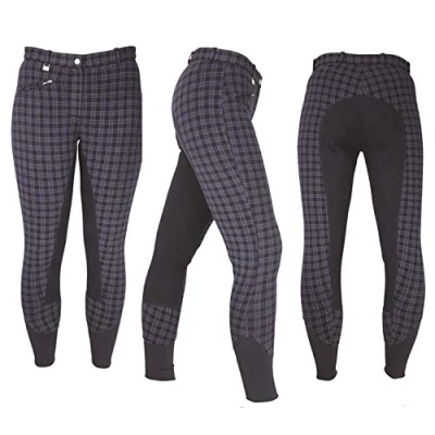 Image of HyPERFORMANCE Harby Ladies Jodhpurs Black Check 30&#039;&#039;