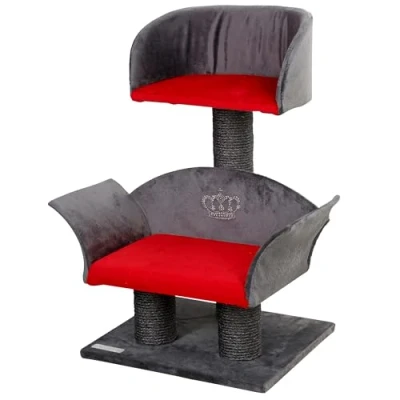 Image of Kerbl Lounge Deluxe Cat Tree 70 cm Grey/Red