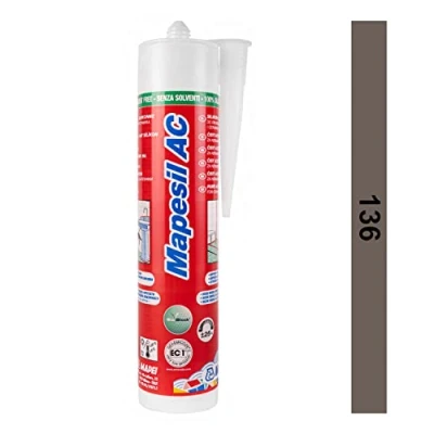 Image of Mapesil AC Mould Resistant Silicone Sealant Mud 136