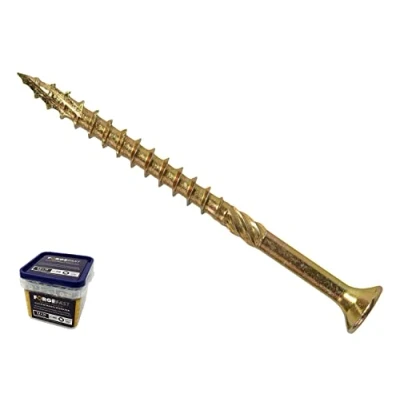 Image of ForgeFast Elite Fast Start Woodscrews 3.5 x 30mm Zinc Yellow Tub 1600