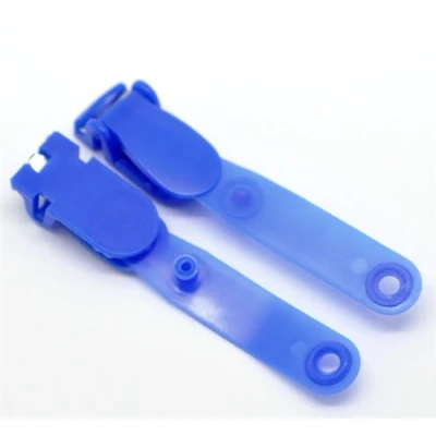 Image of CKB Ltd 200 x Blue Plastic Crocodile Clips for ID Badge Holders Strap 70 13mm