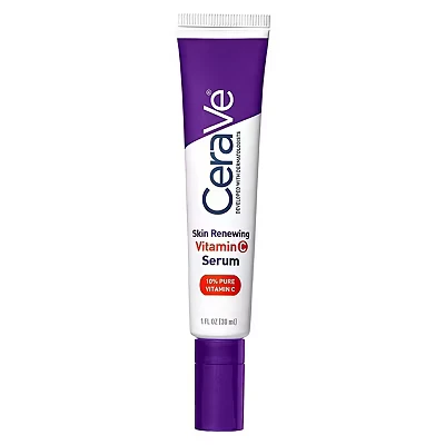 Image of CeraVe Skin Renewing 10% Pure Vitamin C Serum with Ceramides for Brighter &amp; Smoother 30ml