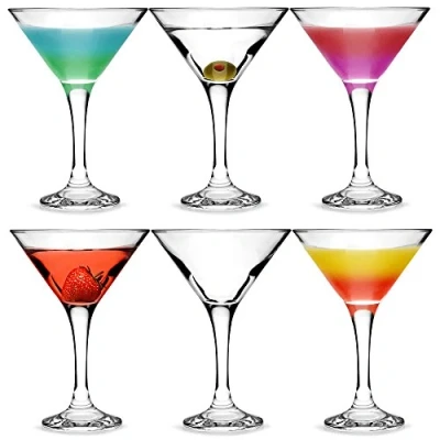 Image of bar@drinkstuff Essence Cocktail Glasses 175ml / 6oz Case of 24 Classic V Shaped Martini for Serving Cocktails