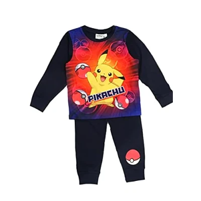 Image of Pokemon Boys Pyjamas Red Size 3 12 Years (Navy, 9 10 Years)