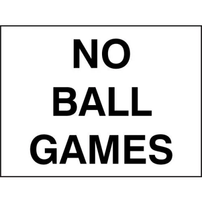 Image of Information Signs No ball games Rigid Plastic