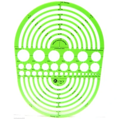 Image of Jakar Stencils Templates Architectural Drawing Aid 20 Designs New (4647 Circle radius master)