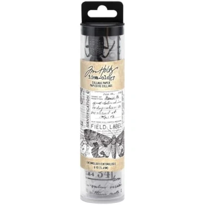 Image of Tim Holtz Idea Ology Collage Paper, Entomology, 94120,silver,(TH93230)