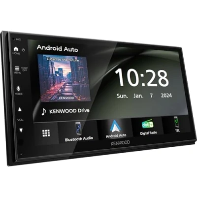 Image of KENWOOD DMX5023DABS 17.3 cm WSVGA (1024 x 600px) Moniceiver with DAB+/FM, CarPlay, Android Car, Apple &amp; USB Mirroring, Bluetooth, Capacitive Touch Panel, DSP, 4 50 Watt, 3 Pre Out 2.5 V