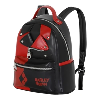 Image of Karactermania Harley Quinn Jacket Heady Backpack, Black, 24.5 x 29 cm, Capacity 8 L