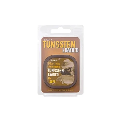 Image of ESP Tungsten Loaded Hooklink (Soft/Camo Brown/10m)