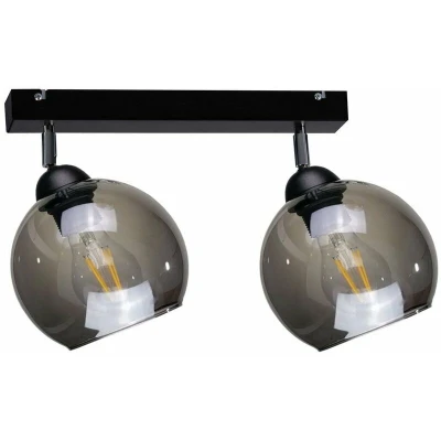 Image of Yuno Twin Ceiling Spotlight Black, 50cm, 2x E27