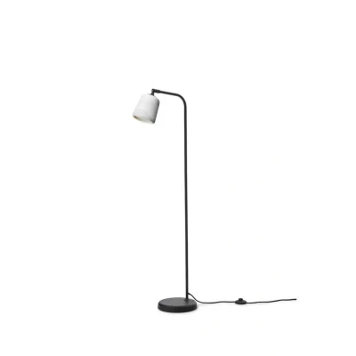 Image of New Works floor lamp Material, white, marble, height 125 cm