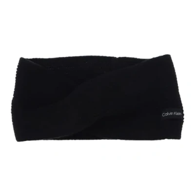 Image of Calvin Klein Women Essential Knit Twisted Headband Winter, Black (Ck Black), One Size