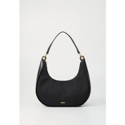 Image of DKNY ABBY HOBO Handbag, Women&#039;s, Size: One Size, Jet black/black