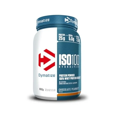 Image of Dymatize ISO 100 Hydrolyzed Chocolate Peanut 932g Whey Protein Hydrolysat + Isolat Powder
